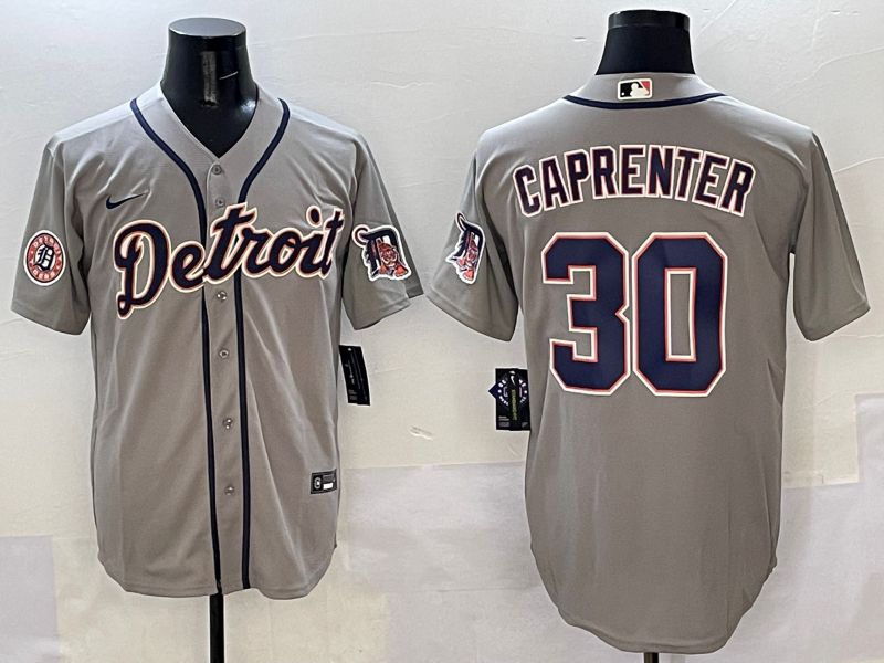 Men Detroit Tigers #30 Caprenter Grey Game Nike 2025 MLB Jersey style 5078->detroit tigers->MLB Jersey